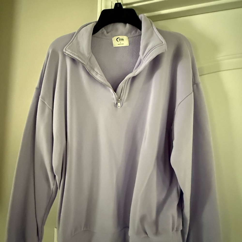 Lavender Quarter-Zip Pullover